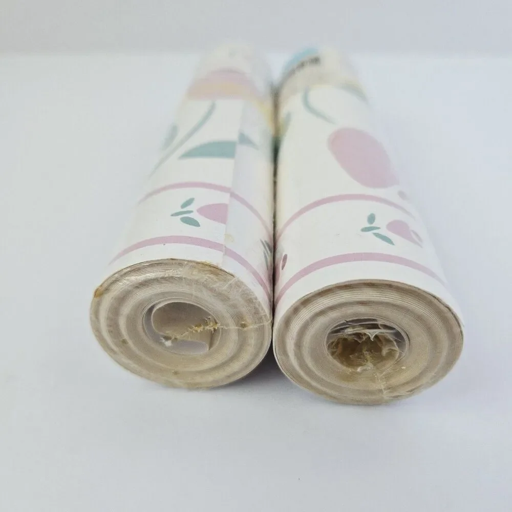 Vintage Wallpaper Border Wall Trim Rose Garden Cottagecore 2 Rolls Sealed Flower